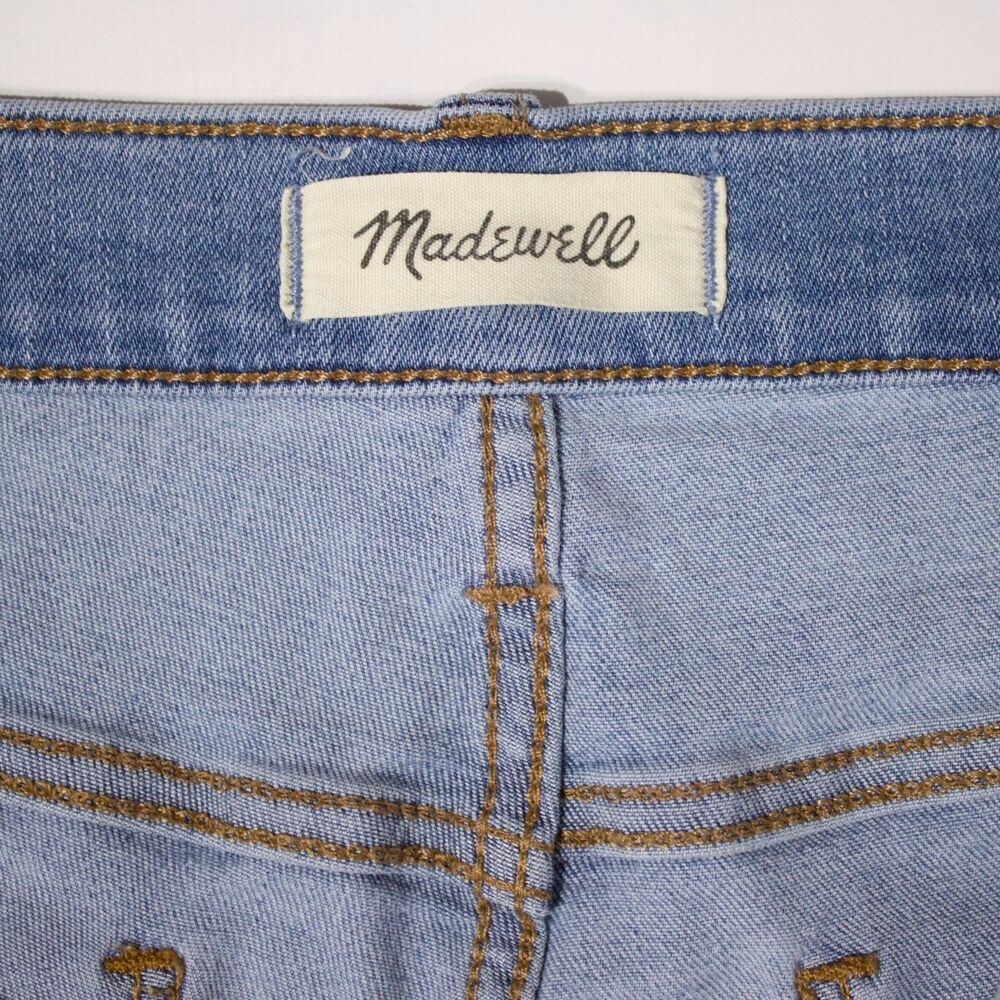 Madewell Cali Demi Boot 25" Crop High Waist Light Wash Jeans Women Size 29 (J1) - Picture 9 of 15